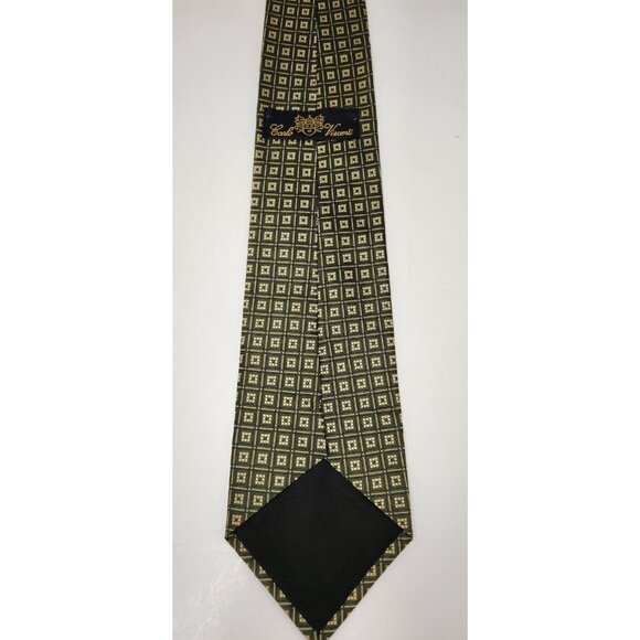 56" Gold Carlo Visconti Tie 100% Silk Made In Canada - Picture 4 of 6
